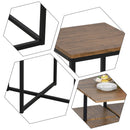 MDF Topped Steel 5-Piece Dining Set Dining Table with 4 Stools - Black/Brown