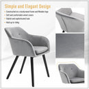 Velvet Tufted Set Of 2 Kitchen Dining Armchairs Grey