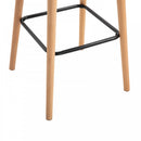 Linen Upholstered Set Of 2 Home Bar Stools - Light Grey