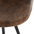 PU Leather Upholstered Twin-Pair Bar Stools Brown
