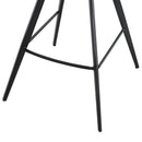 PU Leather Upholstered Twin - Pair Kitchen Bar Stools Grey