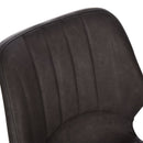PU Leather Upholstered Set-of-2 Moulded Dining Chairs Brown