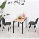 PU Leather Upholstered Set-of-2 Moulded Dining Chairs Brown