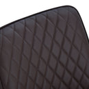 Modern Style Rhombus Tufted Set-of-2 PU Leather Dining Chairs Brown