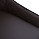 Modern Style Rhombus Tufted Set-of-2 PU Leather Dining Chairs Brown