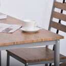 Modern 5-Piece Dining Table Set, Dining Table With 4 Chairs For Compact Dining Room& Kitchen, Brown Room