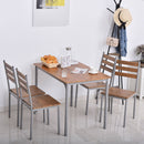 Modern 5-Piece Dining Table Set, Dining Table With 4 Chairs For Compact Dining Room& Kitchen, Brown Room