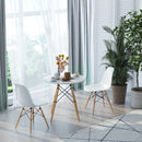 MDF Round Nordic Dining Table White/Brown