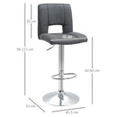 Modern Linen Fabric Bar stool Armless Adjustable Height with Swivel Seat, Set of 2 Height