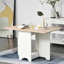 Foldable Dining Table Drop-Leaf Folding Desk Side Console with Storage Shelf for Kitchen,Dining Room Bar"