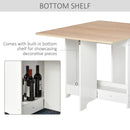 Foldable Dining Table Drop-Leaf Folding Desk Side Console with Storage Shelf for Kitchen,Dining Room Bar"