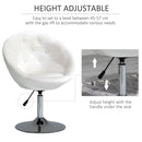 Dining Height Bar Stool Velvet-Touch Tufted Fabric - Cream White