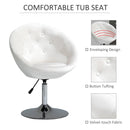 Dining Height Bar Stool Velvet-Touch Tufted Fabric - Cream White