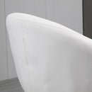 Dining Height Bar Stool Velvet-Touch Tufted Fabric - Cream White