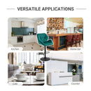 Set Of 2 Luxurious Velvet - Touch Kitchen Bar Stools w/ Metal Frame Footrest Base Green