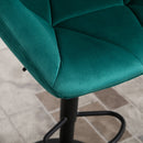 Set Of 2 Luxurious Velvet - Touch Kitchen Bar Stools w/ Metal Frame Footrest Base Green
