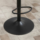 Set Of 2 Luxurious Velvet-Touch Bar Stools w/ Metal Frame Footrest Adjustable Height Swivel Grey