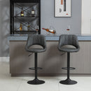 Barstools Set of 2 Adjustable - Grey