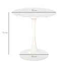 Modern Round Dining Table Leisure Coffee Bistro Table with Metal Base for Kitchen & Dining Room, Faux White Marble Room