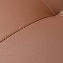 Set of 2 Tufted Dining Chairs Upholstered High Back PU Leather Seat for Kitchen Living Room with Metal Legs, Brown Legs