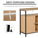 Sideboard Storage Cabinet Cupboard with Doors & Adjustable Shelves for Dining Room, Living Room, Kitchen, Oak Tone Room