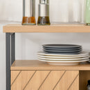 Sideboard Storage Cabinet Cupboard with Doors & Adjustable Shelves for Dining Room, Living Room, Kitchen, Oak Tone Room