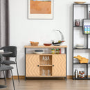 Sideboard Storage Cabinet Cupboard with Doors & Adjustable Shelves for Dining Room, Living Room, Kitchen, Oak Tone Room