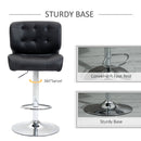Bar stools Set of 2 Adjustable Height Swivel Bar Chairs with Footrest for Kitchen, Counter, Home Bar, Black Modern