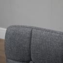 HOMCOM Bar stool Set of 2 Armless Button-Tufted Counter Height Bar Chairs with Wood Legs & Footrest, Grey