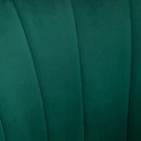Green Velvet-Touch Vanity Chair Makeup Chair with Golden Metal Legs for Living Room & Dining Room