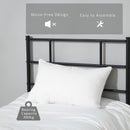 Single Metal Bed Frame Solid Bedstead Base with Headboard and Footboard, Metal Slat Support and Underbed Storage Space, Bedroom Furniture w/ Space