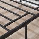 Single Metal Bed Frame Solid Bedstead Base with Headboard and Footboard, Metal Slat Support and Underbed Storage Space, Bedroom Furniture w/ Space