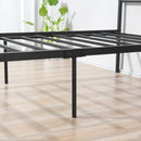 Single Metal Bed Frame Solid Bedstead Base with Headboard and Footboard, Metal Slat Support and Underbed Storage Space, Bedroom Furniture w/ Space