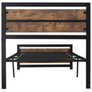 Single Metal Bed Frame with Headboard & Footboard, Strong Slat Support Solid Bedstead Base w/ Underbed Storage Space, No Box Spring Needed,