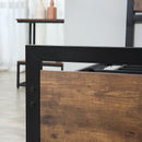 Single Metal Bed Frame with Headboard & Footboard, Strong Slat Support Solid Bedstead Base w/ Underbed Storage Space, No Box Spring Needed,