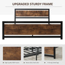 Kingsize Bed Frame with Headboard & Footboard, Strong Slat Support Twin Size Metal Bed w/ Underbed Storage Space, No Box Spring Needed, 160x208x103cm Headboard, Needed