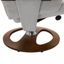 Recliner Chair Ottoman Set, Bent Wood Base-Grey