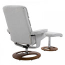 Recliner Chair Ottoman Set, Bent Wood Base-Grey