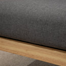 Linen Upholstered Pine Wood Accent Armchair - Grey