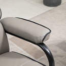 Recliner Chair with Ottoman 360 Degree Swivel Faux Leather High Back Armchair Lounge Seat w/ Footrest Stool, 135 Adjustable Backrest and Thick Foam Padding for Home Office Living Room Stool