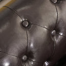 Vintage Style PU Leather Chaise Deluxe Faux Longue Sofa Bed Bolster Cushion - Dark Brown
