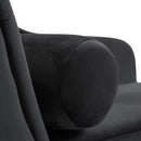 Black Longue Sofa Day Bed W/Bolster Cushion Deluxe Recliner Lounge