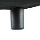 PU Leather Ottoman Footrest Small Seat Chair-Black