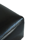 PU Leather Ottoman Footrest Small Seat Chair-Black