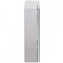 HOMCOM Stainless Steel Mirror Storage Cabinet Wall-mounted Bathroom Wall Mounted Glass Cupboard 4 Pattern-Silver