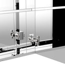 HOMCOM  Stainless Steel Mirror Cabinet, Double Doors, 60x50x12 cm