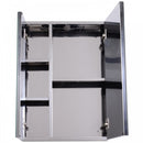 Wall mounted Bathroom Mirror Storage Cabinet Double Doors Stainless Steel 430mm (W)