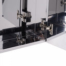 Wall mounted Bathroom Mirror Storage Cabinet Double Doors Stainless Steel 430mm (W)