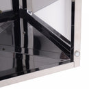 HOMCOM Stainless Steel Bathroom Corner Mirror Cabinet 1 Door Wall mounted Storage Cabinet