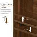 Wooden 2 Tier Storage Unit Cabinet-Walnut